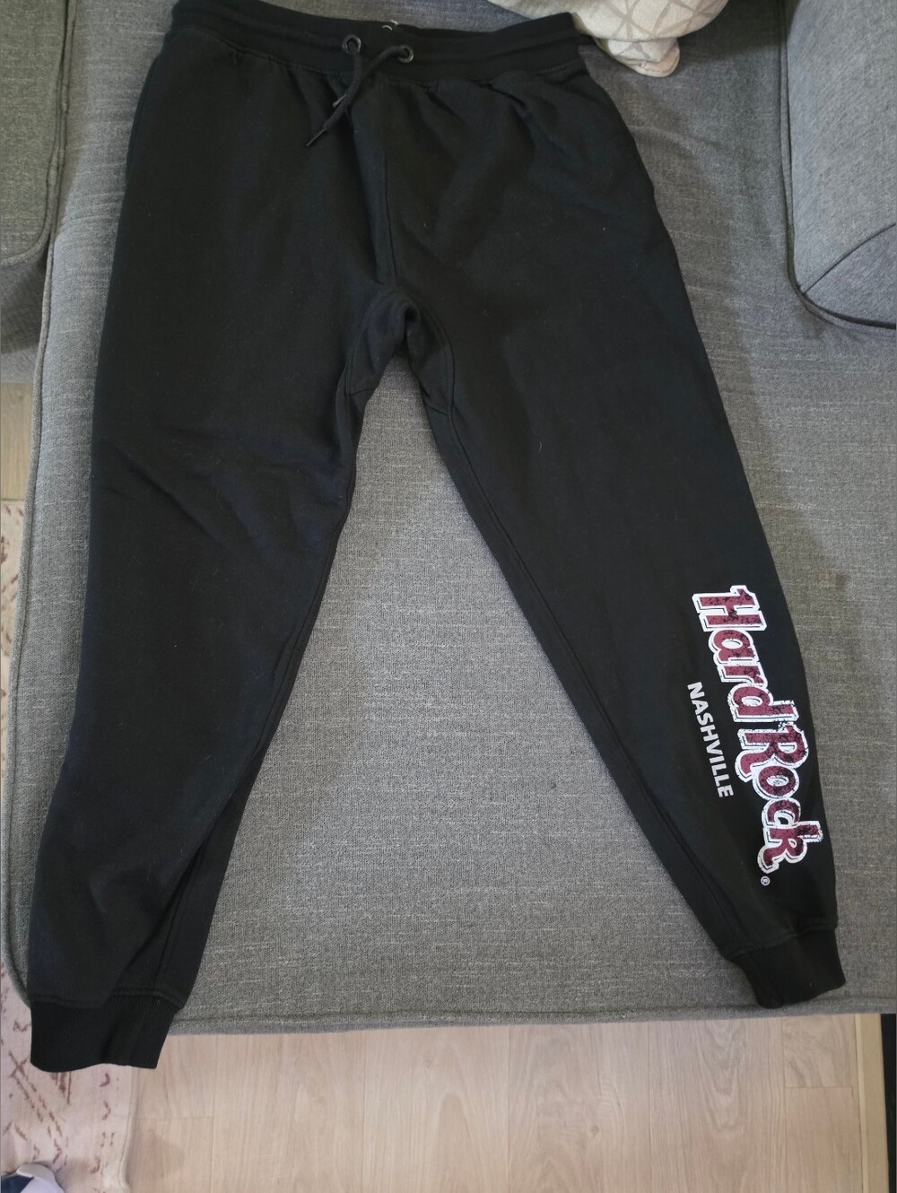 Hard Rock Kids Black Sweatpants with Pink & White Logo - Nashville